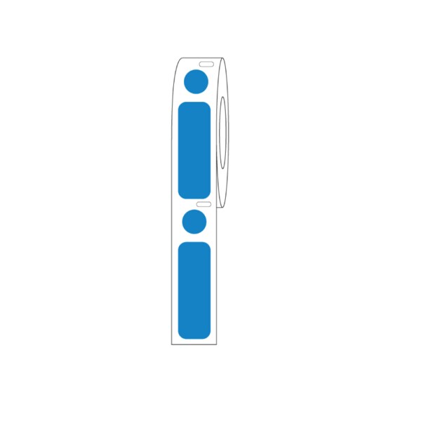 Direct Thermal Cryo  38x13mm & 9.5mm Dot for 2.0ml Tubes/Vials Blue